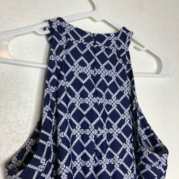 Jude Connally blue white nautical rope sleeveless wide leg jumpsuit size Small - Picture 10 of 15